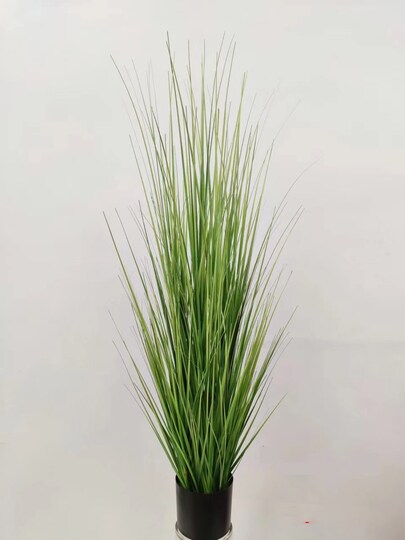 Floral Home; 4-Foot Lush Green Artificial Grass Plant in Decorative Pot | Realistic Faux Grass for Indoor and Outdoor Decor | Floral Home by Artificial Flowers; Category:Potted Plants; Image:1